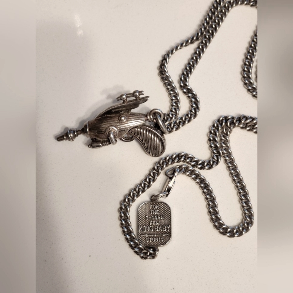 King Baby Studio Silver Ray Gun Necklace